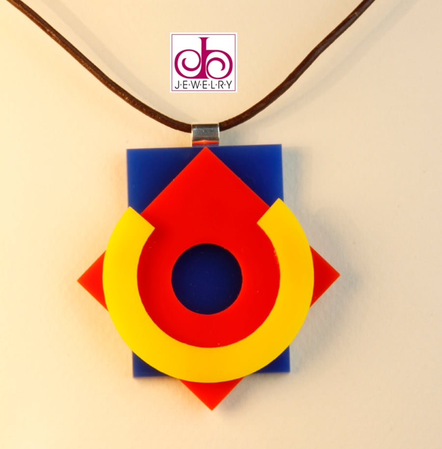 RETRO 1930's ACRYLIC NECKLACE - DESIGN 0014A