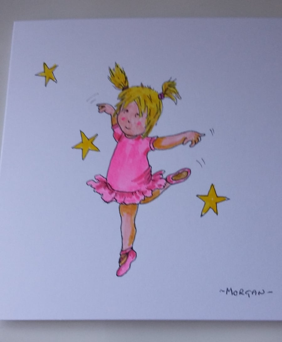 HAND PAINTED CARD BIRTHDAY CARD