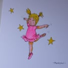 HAND PAINTED CARD BIRTHDAY CARD