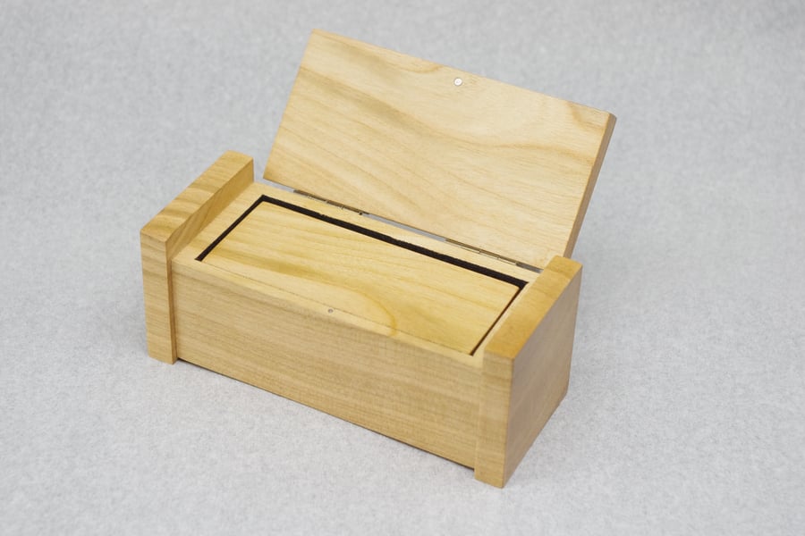 Wooden trinket, ring box in a box.