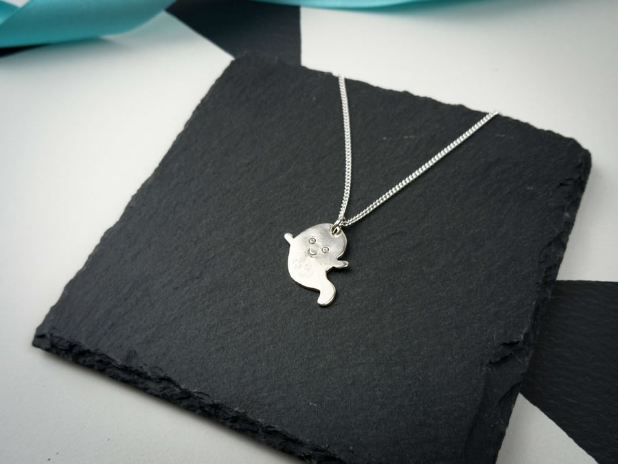 Boo! Little Ghost Necklace