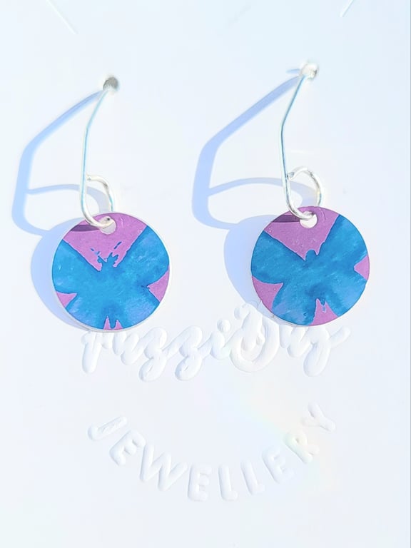Handmade Aluminium and Silver Reversible Earrings
