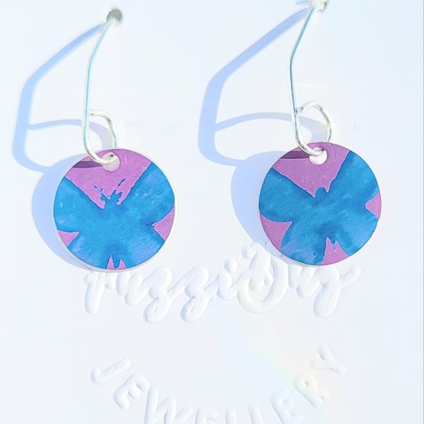 Handmade Aluminium and Silver Reversible Earrings