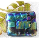Patchwork  Brooch 101 Dichroic Fused Glass Handmade 
