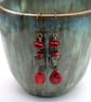 red copper drop earrings - Image 4