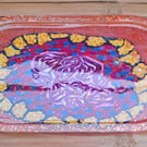 Flowery tray, dish, trinket dish