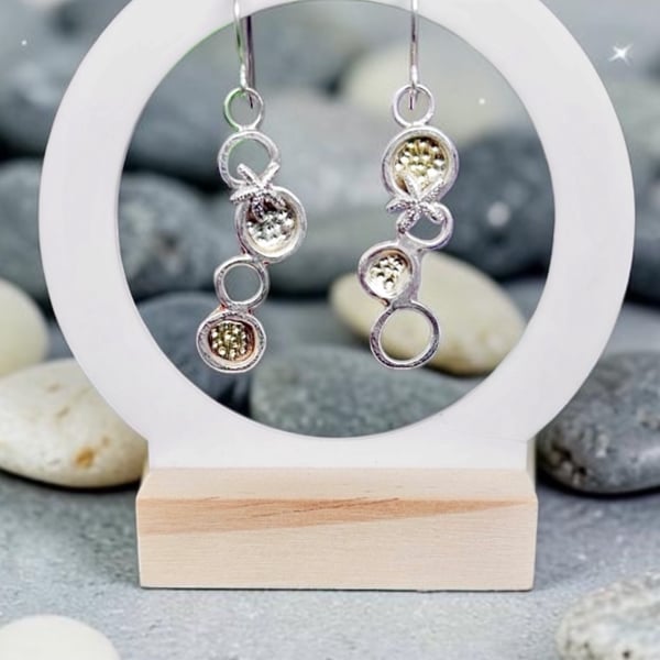 Sterling Silver Pebble Coastal Earrings  - Gift Boxed