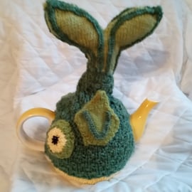 A fishy tale tea cosy. 