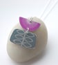 Pink retro flower pendant - Image 2