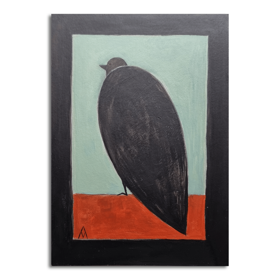 Cute Bird Painting - Original Art (Unframed)