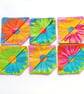 Floral Fabric Bookmarks, Colourful Daisy themed book marks set of 6
