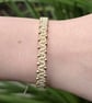 Ivory and Gold Macrame Bracelet - 14ct gold filled, Adjustable  - Image 1
