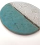 Handmade ceramic coaster, pottery, butterfly design - Image 3