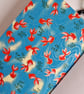 Goldfish Red Leather Journal, perfect Notebook or Sketchbook , Chiyogami Paper - Image 5