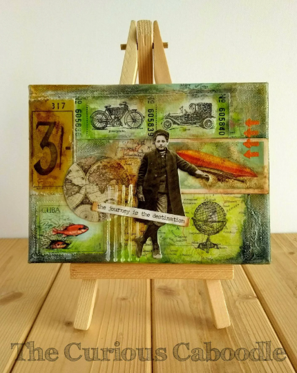 The Journey Mixed Media Art on Little Canvas Seconds Sunday