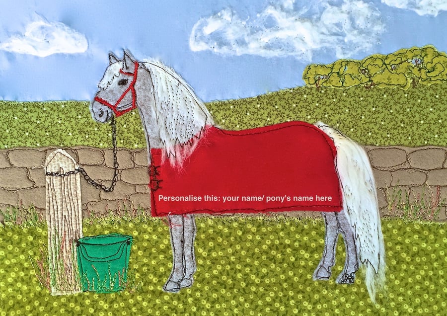 Grey pony - giclee print   