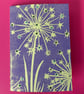Set of 3 Handmade Allium Linocut Cards - Gem Embellished Botanical Original Art  - Image 3