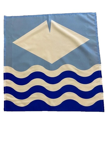 23" x 23" 59 x 59 cm Isle Of Wight Waves Cowes Flag Bandana Head Scarf Neck Tie
