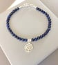 Lapis Lazuli Sterling Silver Tree of Life Charm Bracelet - Image 5