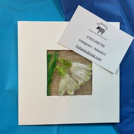 Needle Felted Snowdrop Greeting card