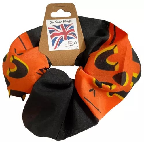 Pumpkin Halloween Flag Hair Scrunchie Scrunchies Accessory Band Elastic