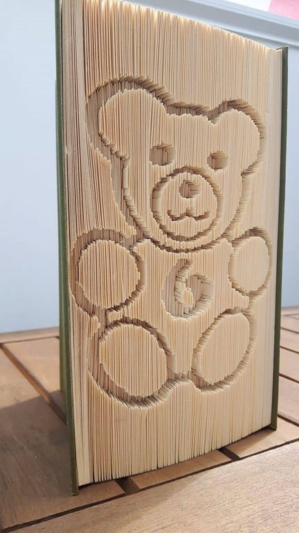 Alphabear Number 6 CUT & FOLD Book Folding Pattern - EMAILED PDF PATTERN