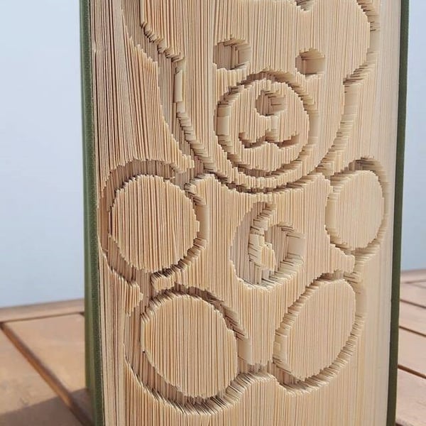 Alphabear Number 6 CUT & FOLD Book Folding Pattern - EMAILED PDF PATTERN