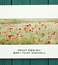 POPPY FIELD PRINT - MOUNTED FOR 40 X 30 CM FRAME - Image 1