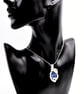 Lapis lazuli pendant; wire wrapped pendant - Image 1