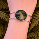 Green Fern End Cyanotype Bracelet