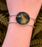 Green Fern End Cyanotype Bracelet - Image 1