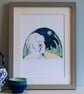 Polar Bear Art Print "The Hug" -  limited edition, magical childhood Art  - Image 2