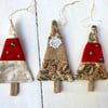 Trio of Mini Christmas trees, dress your tree, plastic free