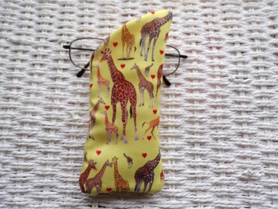 Giraffe Glasses Case Lined & Padded Unique Design.