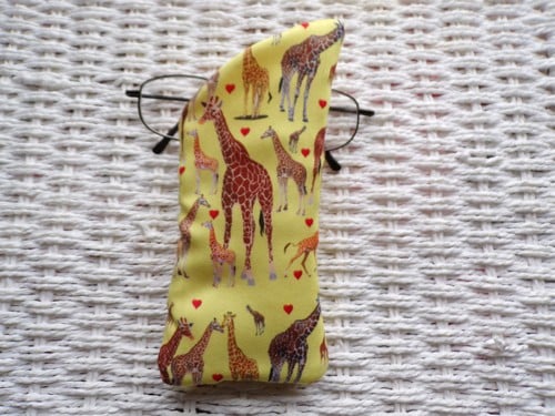 Giraffe Glasses Case Lined & Padded Unique Design.