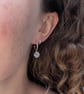 Sterling Silver Disc Drop Hoop Earrings – JBJ3042 - Image 3