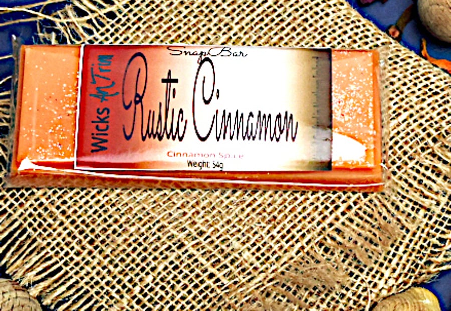 Rustic Cinnamon Strong Scented Soy Wax SnapBar