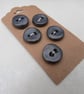 5 Small Round Metallic Ceramic Buttons - Image 2