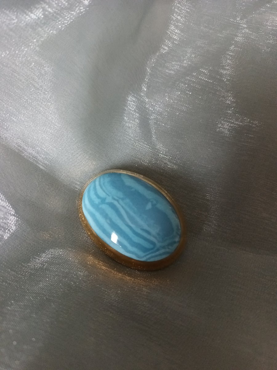 Vintage Ceramic Channel Island Jewellery Brooch - 1970s 