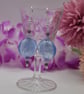 Silver Lined Light Blue Glass Earrings - Image 1
