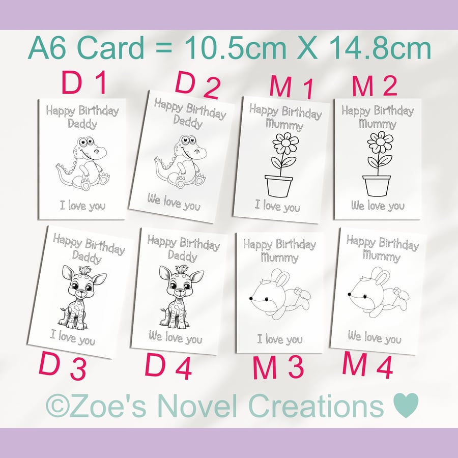 Colouring In Birthday Card from kids