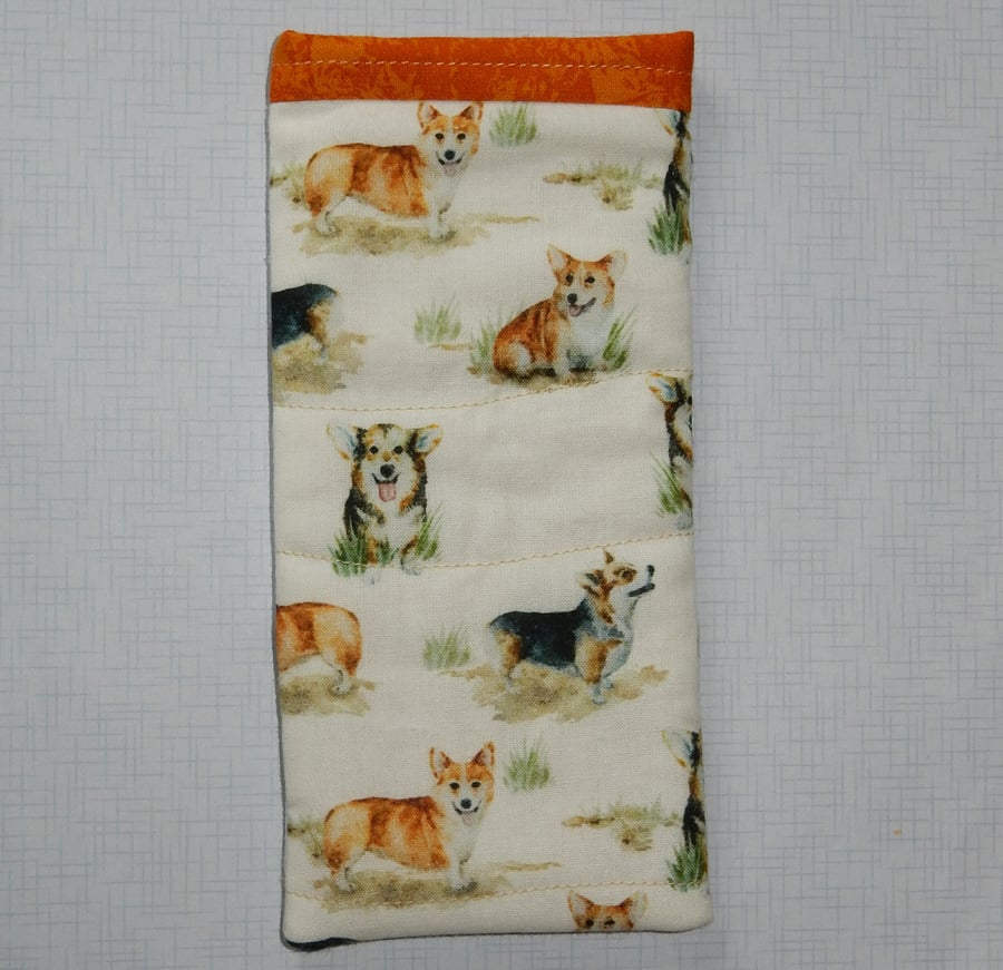 Glasses case - slip in - Corgis