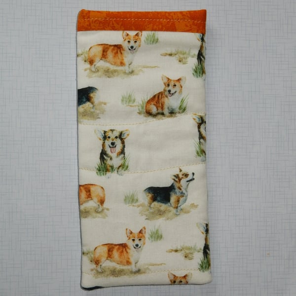 Glasses case - slip in - Corgis