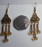 Amber Crystal Dangly Earrings - Image 4