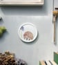 Hedgehog and forget me not mini wall plate 