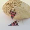Triangle geometric aztec pattern dangle multicoloured simple earrings