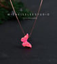 Pink Butterfly With 925 Sterling Silver Necklace - Image 3