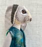 Handcrafted Textile Doll- Bennie the Rabbit - Image 3