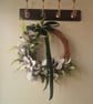 Green and Velvet Wreath , Year Round Door Decor
