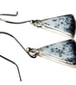 Dendritic Agate Earrings Silver Jewellery Gift Triangle Drop Snow Scene 925 - Image 5